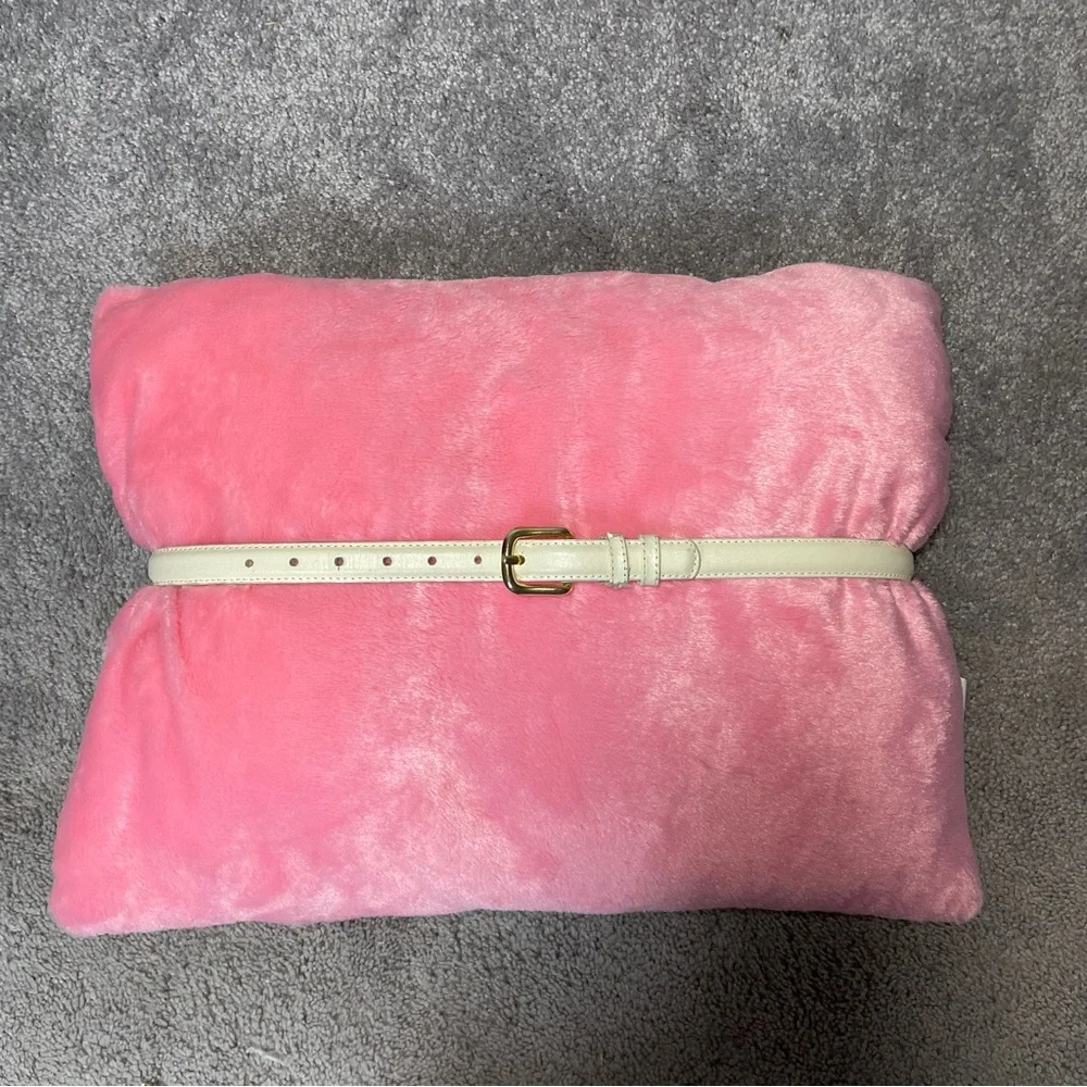 Vintage Skinny‎ White Leather Belt